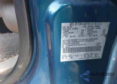 2001 Ford F-150 Harley-Davidson Edition/King Ranch Edition/Lariat/Xlt z USA, uszkodzony, nr VIN 1FTRW07W91KD93146